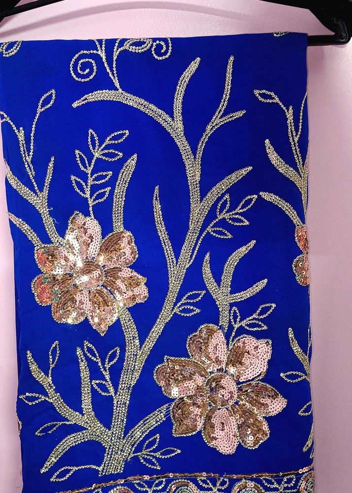 Royal Blue Saree (Without Blouse)