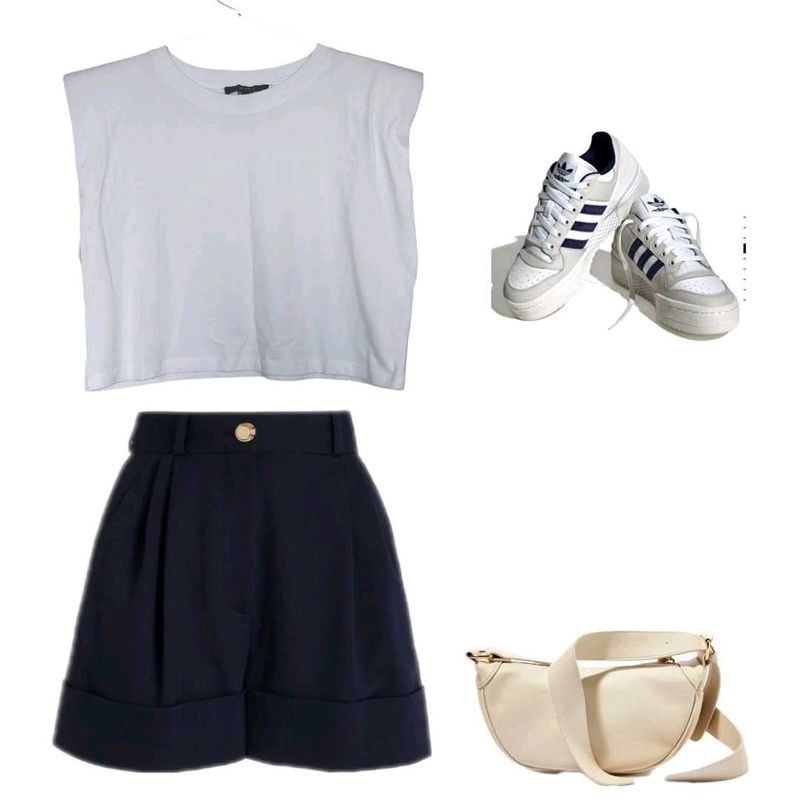 Forever 21 White Arched Tee