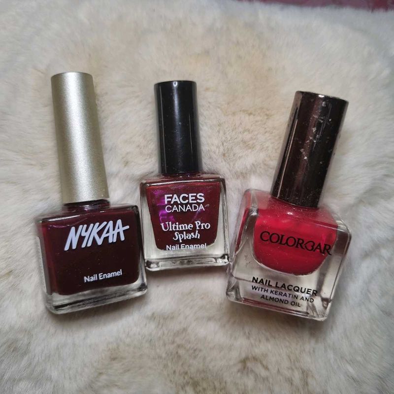 Red Nail Polish Combo Of 3
