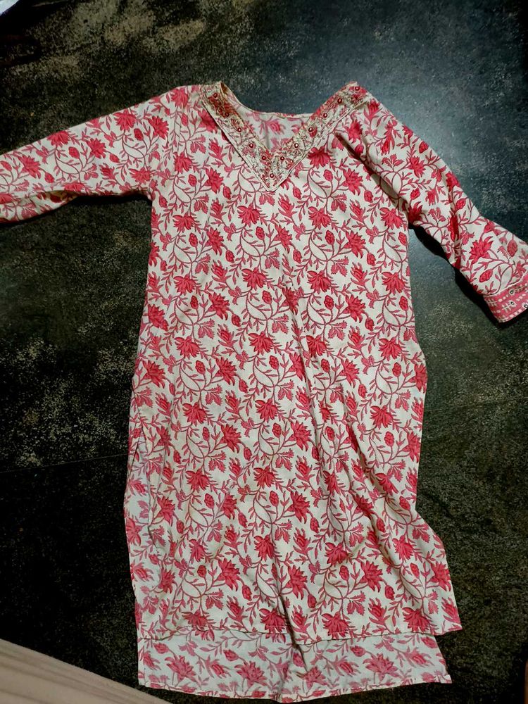 Floral Print Kurta