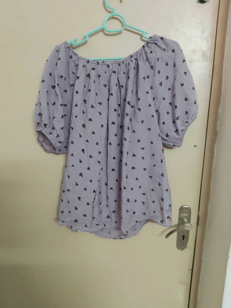 Heart Print Top