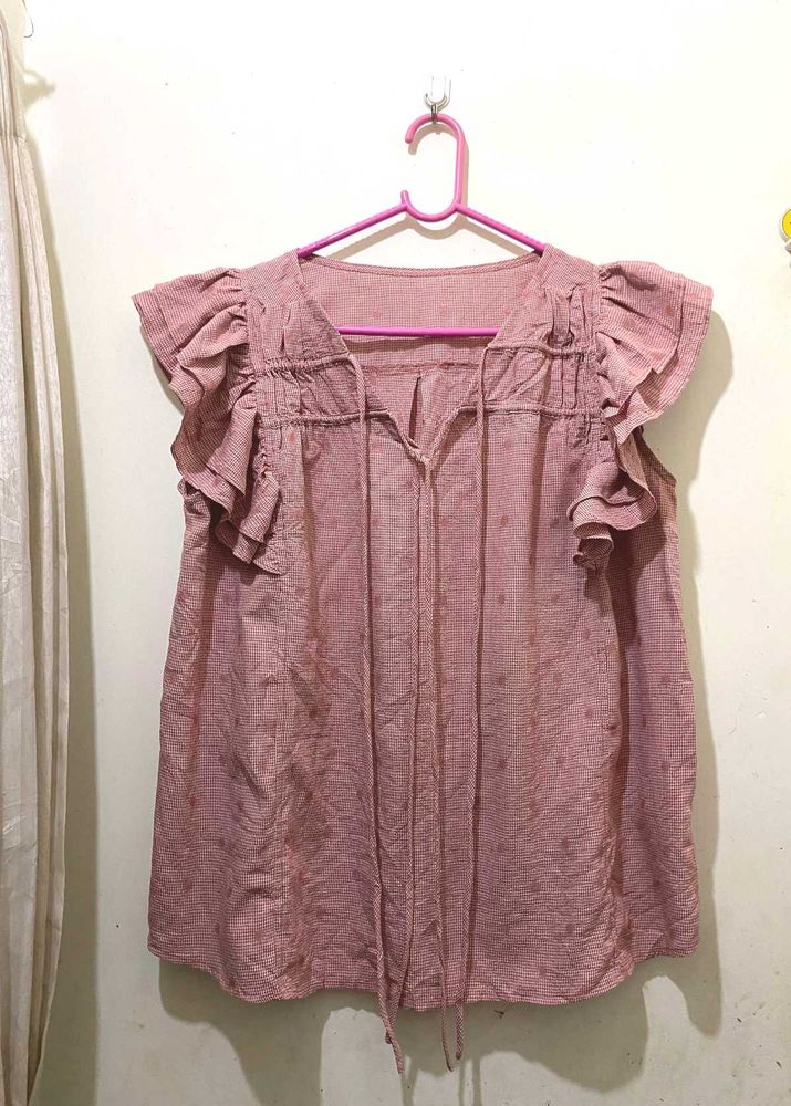 Cute Ruffled Sleeve Top 38-42