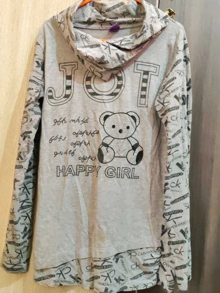 Cute Bear Graphic Pullover Hoodie