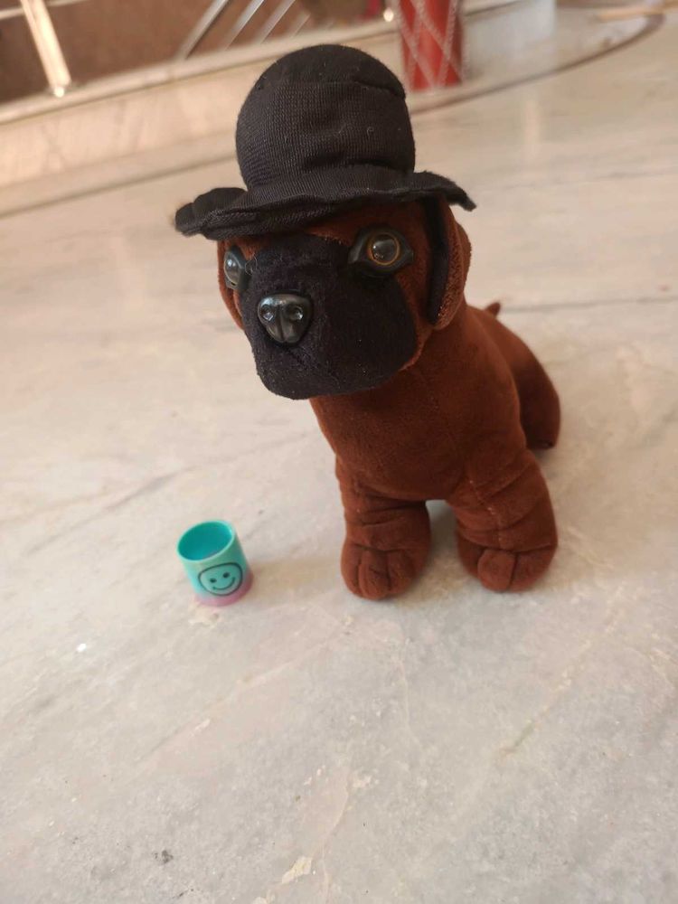 Premium Dog Plush Toy with Hat