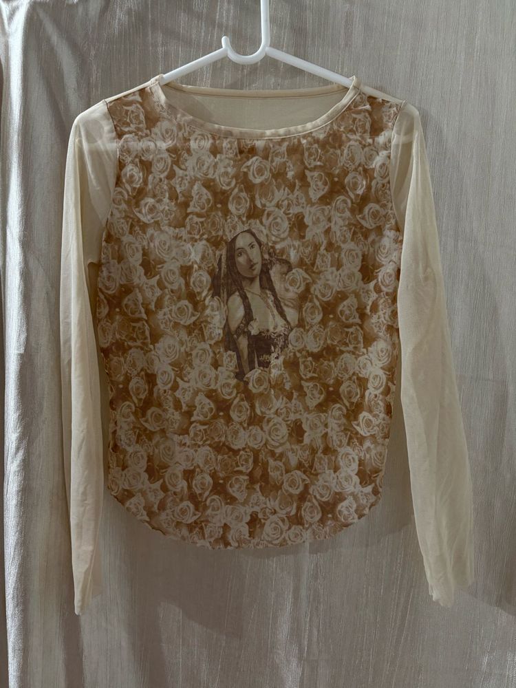 Top see through streachble