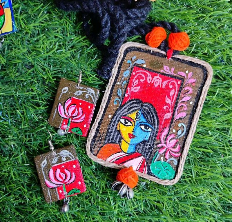 Hand Printing Jewelry Sets Puja Special New
