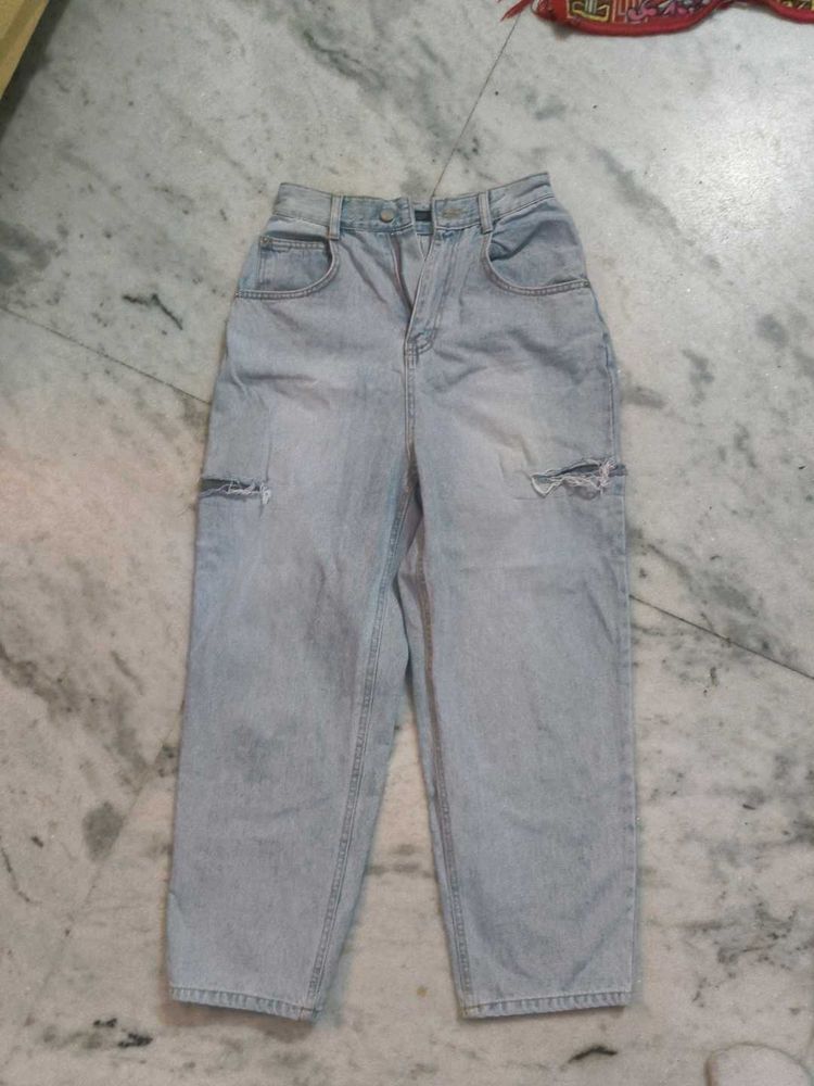 Washed Denim Jeans For Women