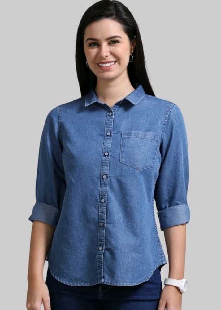 Denim Shirt - Women&#39;s Top