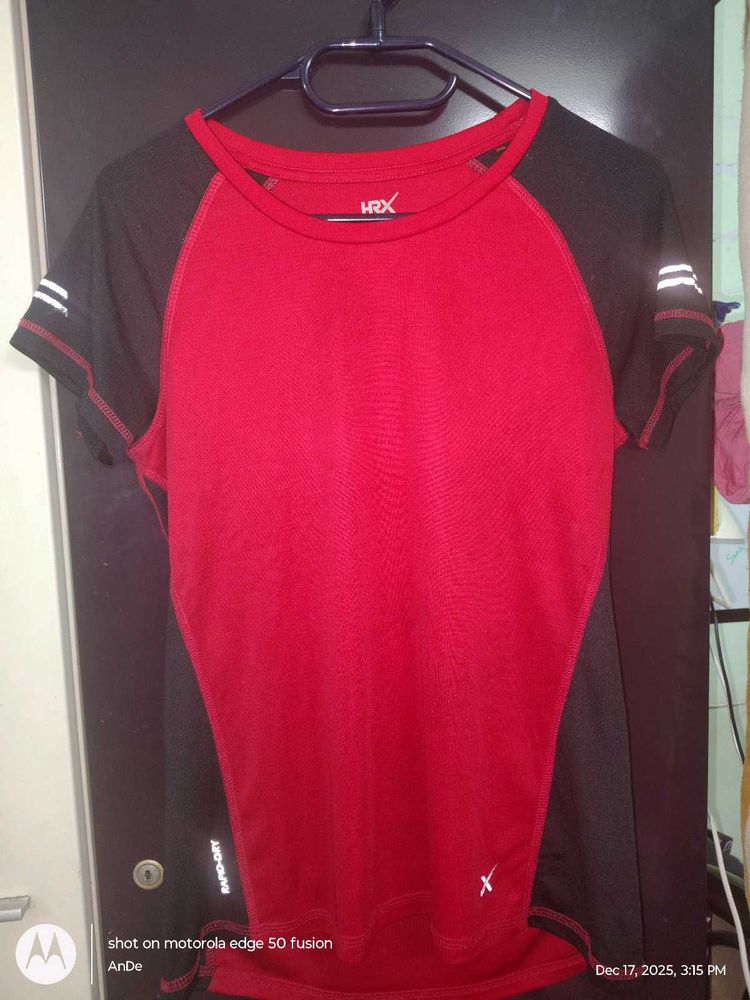 HRX Red &amp; Black Active T-Shirt