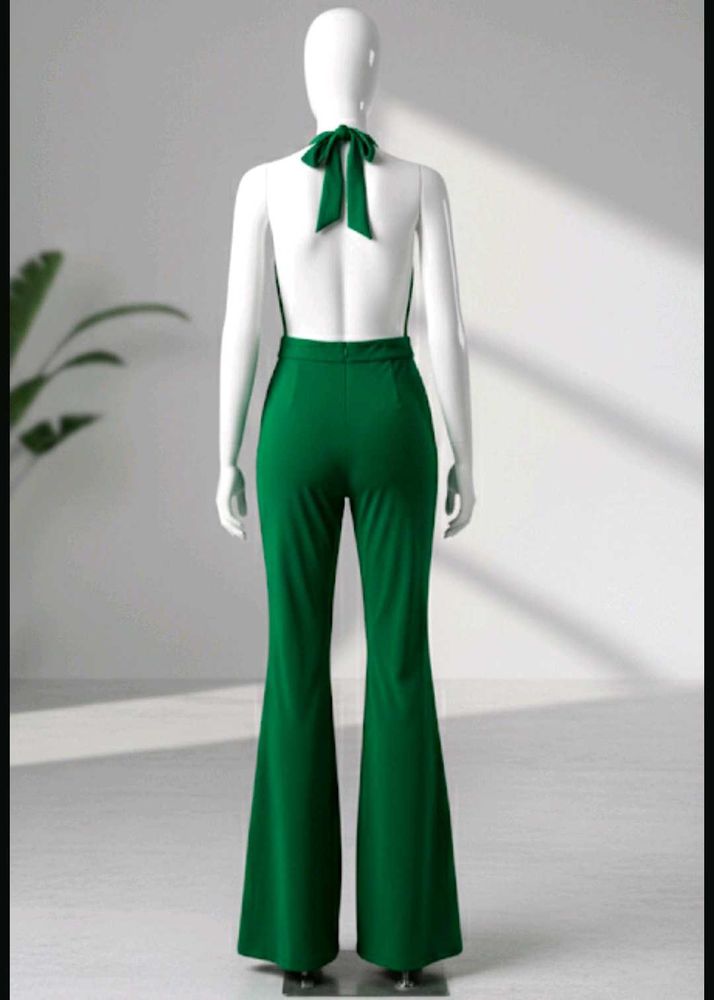 Green Halter Jumpsuit