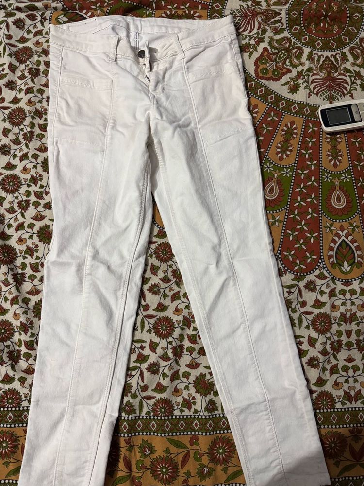 Woman White Jeans