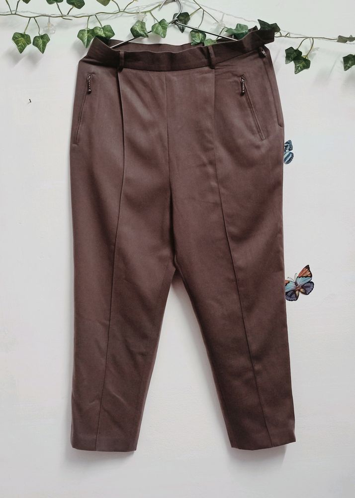 Casual Trousers | Silk Brown
