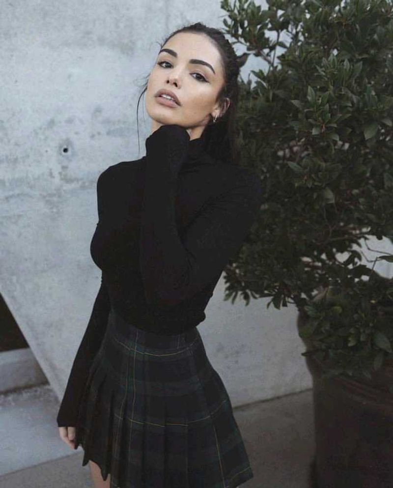 Gothic Pleated Checkered Skirt