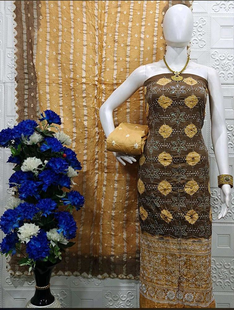 Brown Dress Material