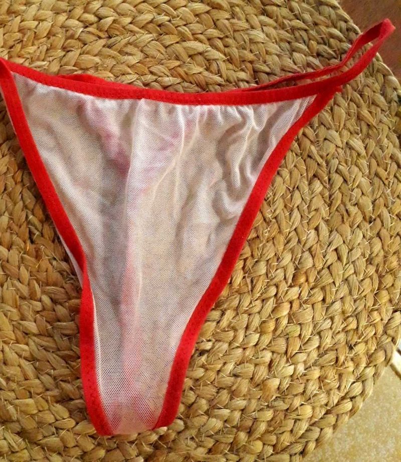 Red Trim Thong