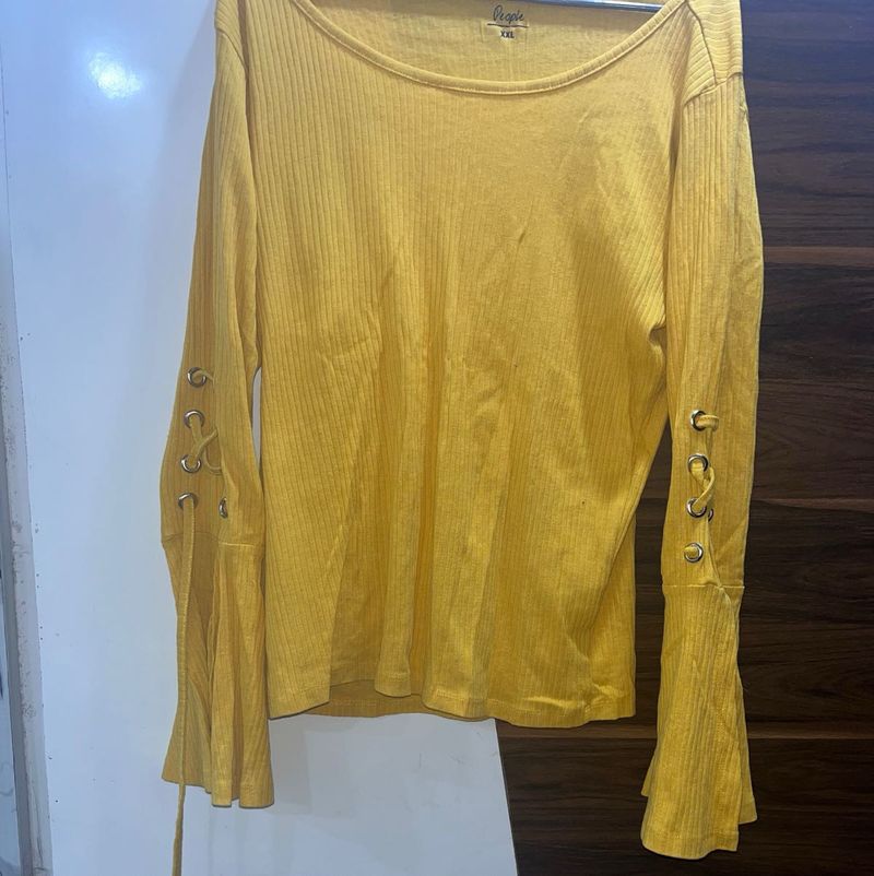 Yellow Long Sleeve Top