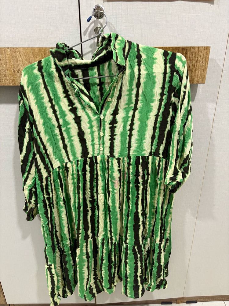 Bandhani Pattern Midi Dress