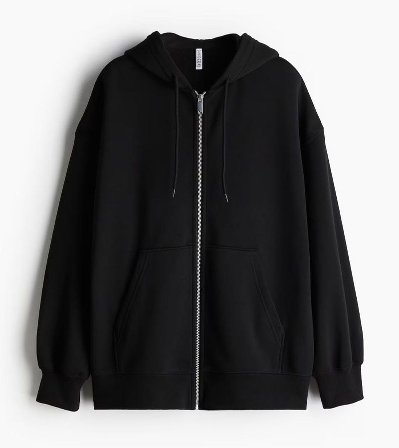 H&amp;M Black Zip-Up Hoodie
