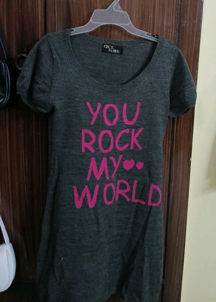 Cecil McBee Gray Mini Dress