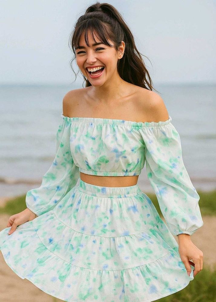 Urbanic Co Ords - Skirt And Bardot Top