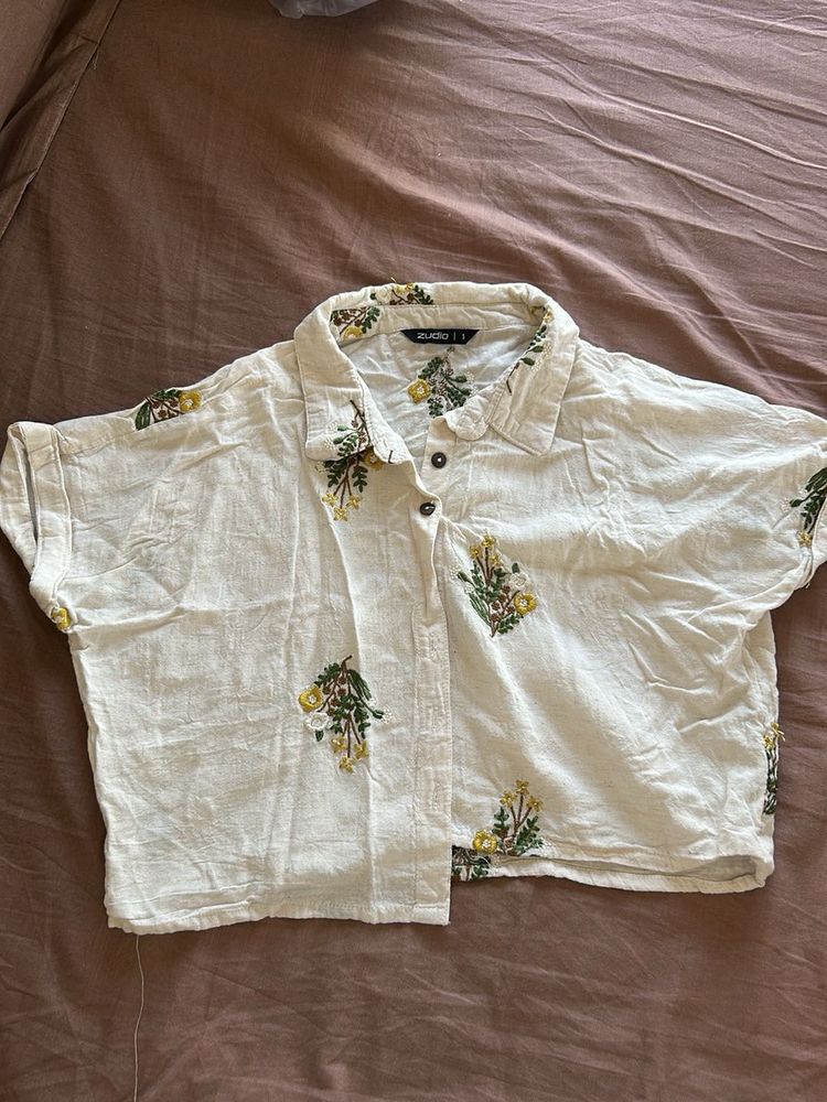 Floral Print Crop Top