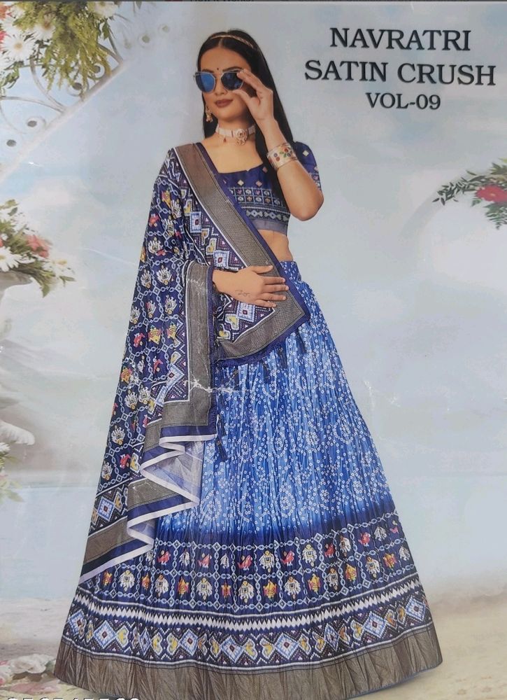 Half saree Crush cloth