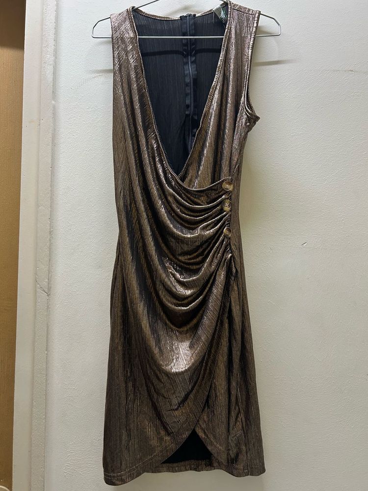 Shimmering Bronze Party Dress