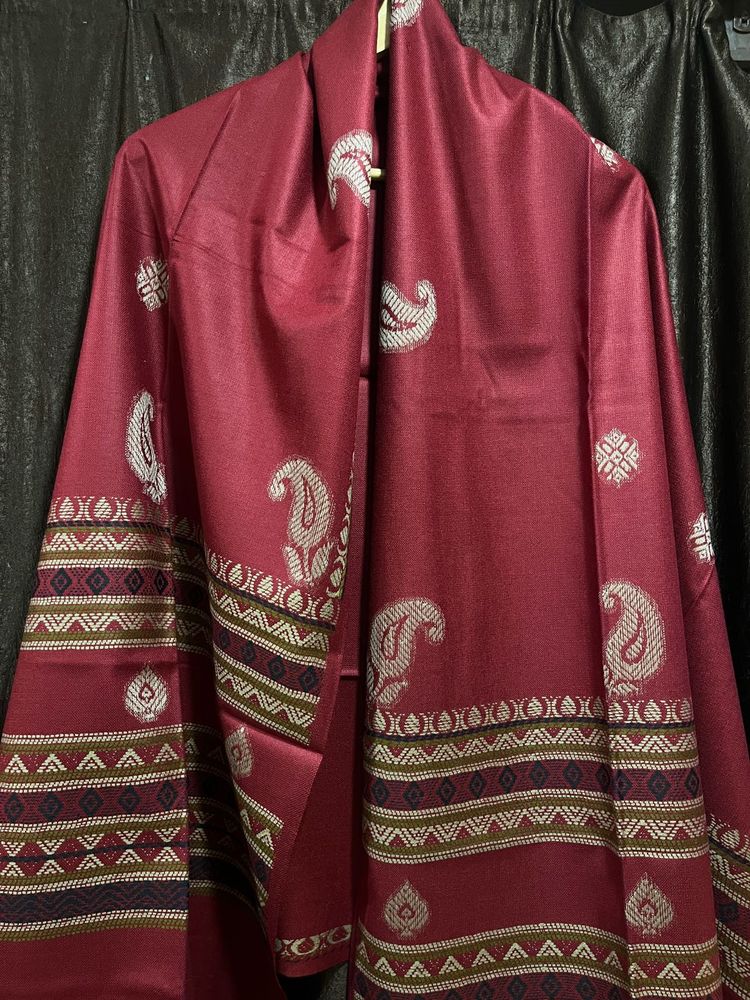 Red Winter Shawl