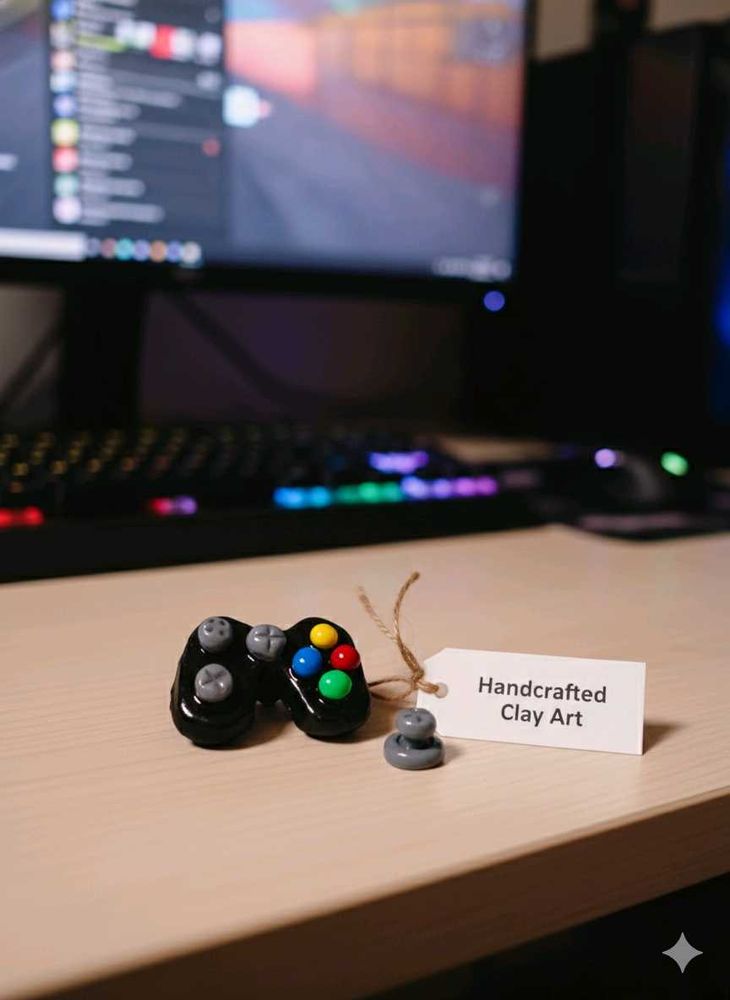 Handcrafted Clay Art Controller magnet