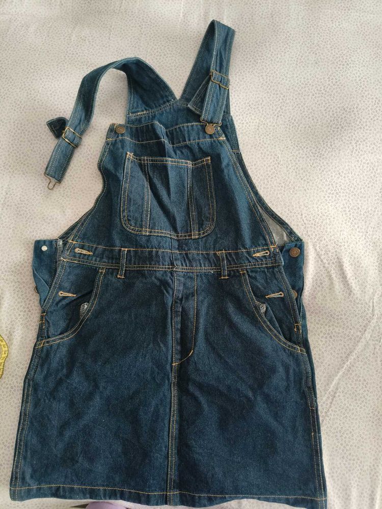 Denim Blue Dungaree/Skirt Bottom