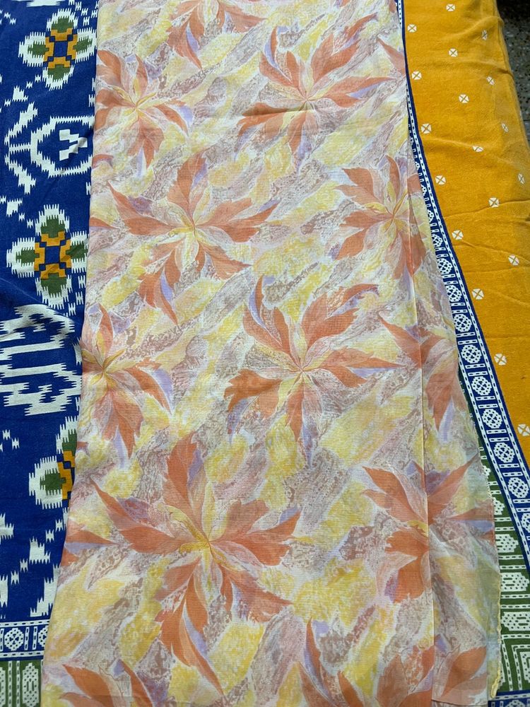 Super soft used chiffon saree for Sale