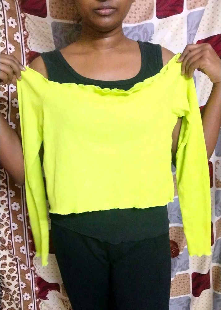 Neon Yellow Long Sleeve Top