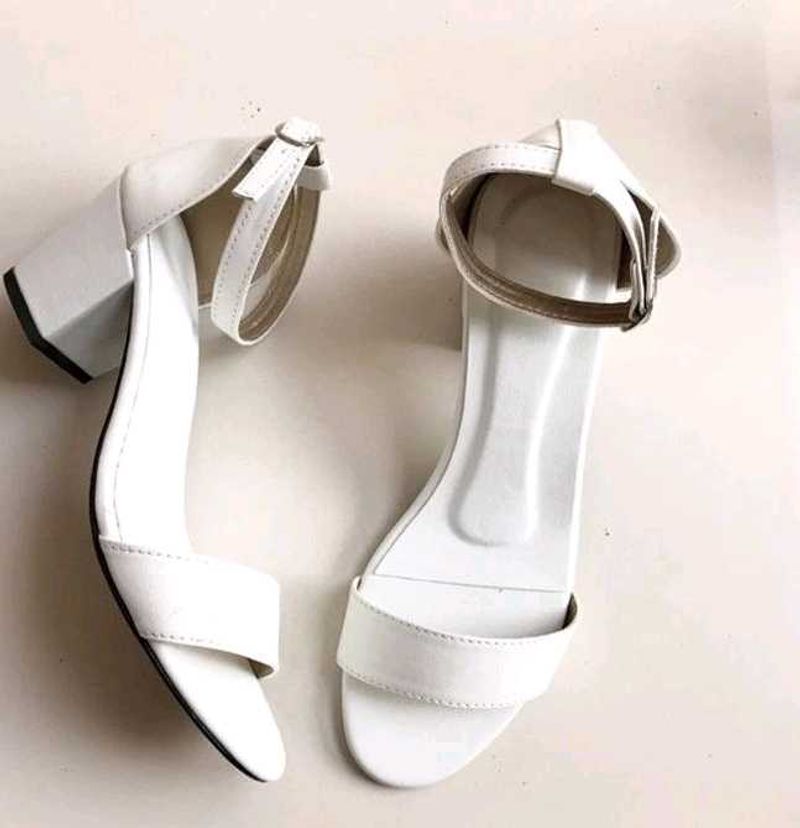 White Heeled Sandals
