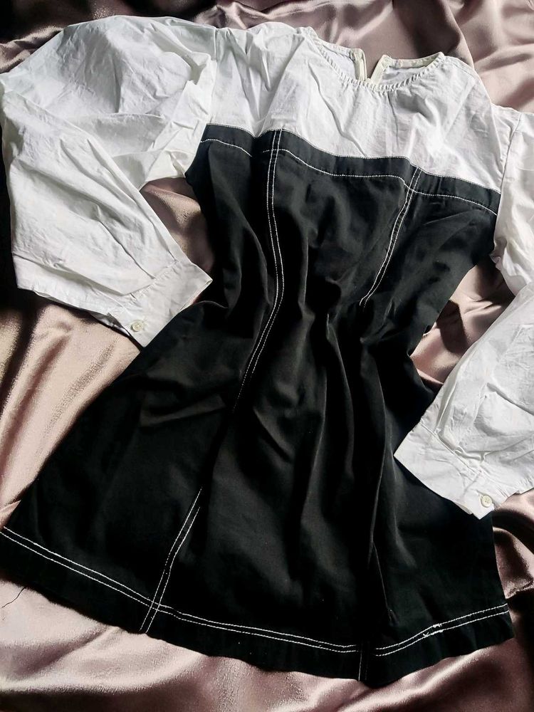 Two-Tone Mini Dress