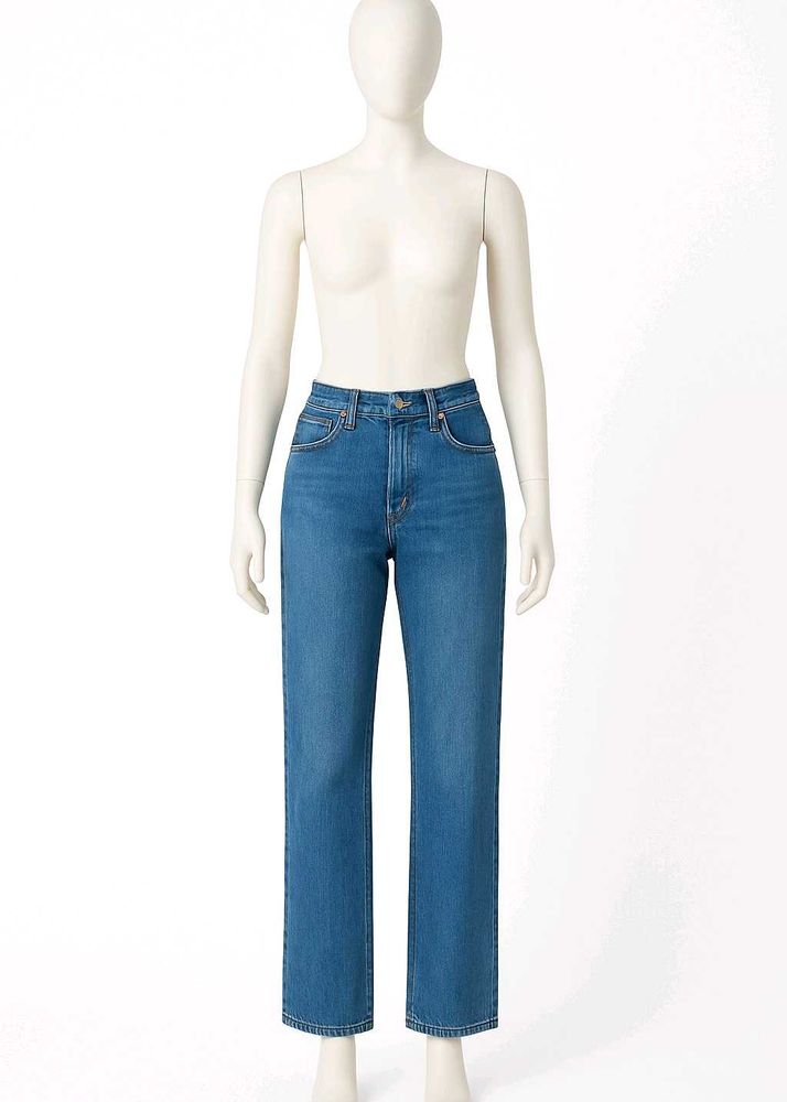 Blue Straight Leg Jeans