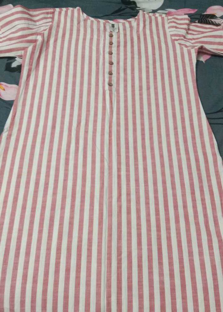 Striped Cotton Tunic Dress
