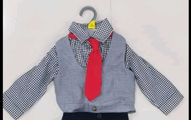 Carter Baby Shirt with vest and tie