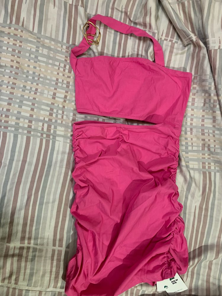 Barbie Front Cut Out Mini Dress