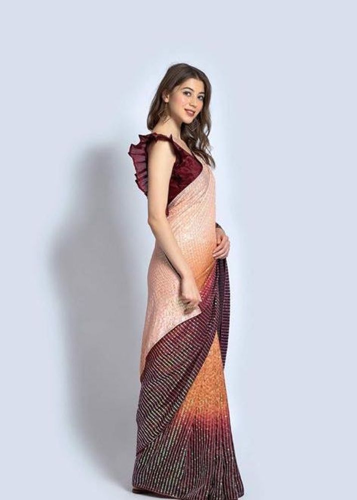 Elegant Sequin Saree