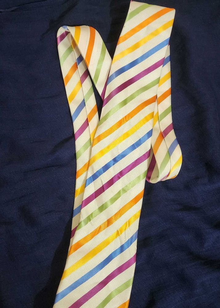 Rainbow Striped Necktie