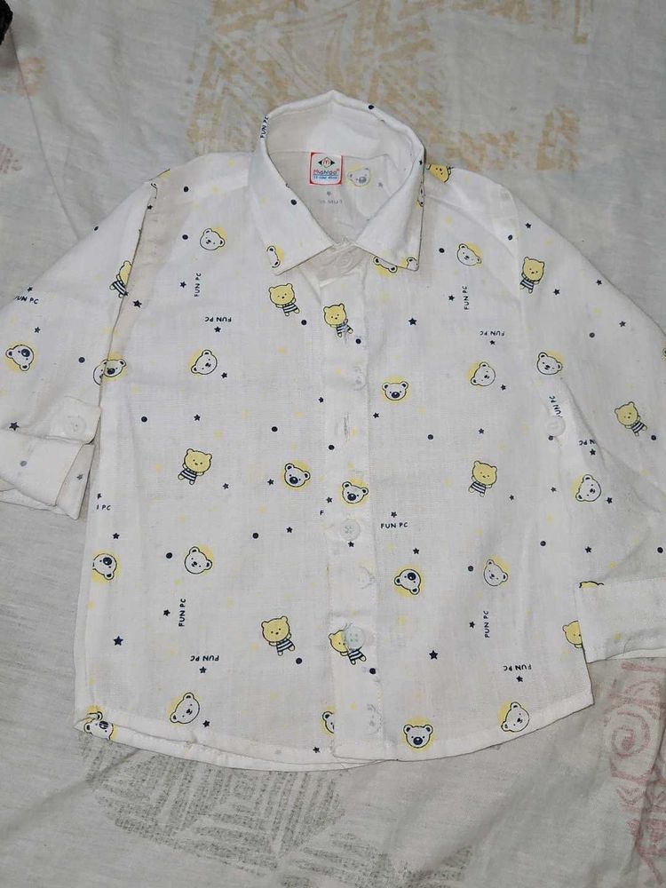 Cute Bear Print Shirt