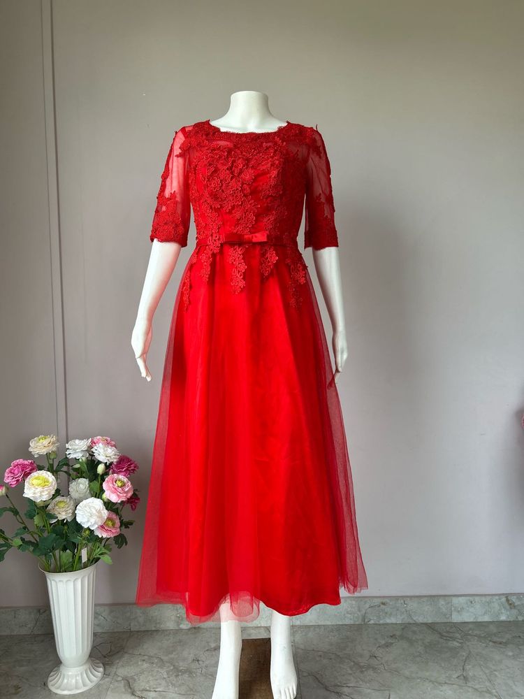 Red Lace Gown