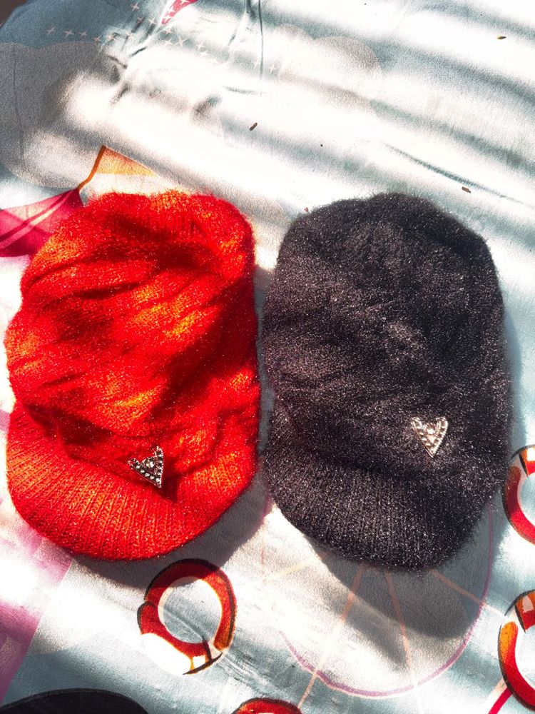 Cute Winter Hats - Red &amp; Black