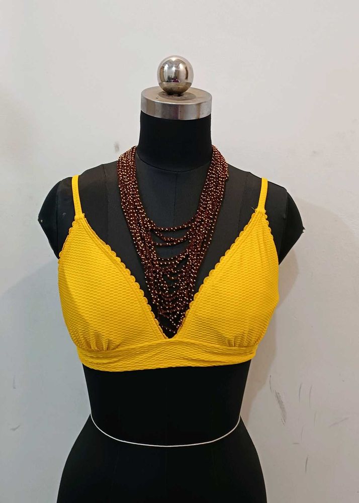Yellow Textured Bralette
