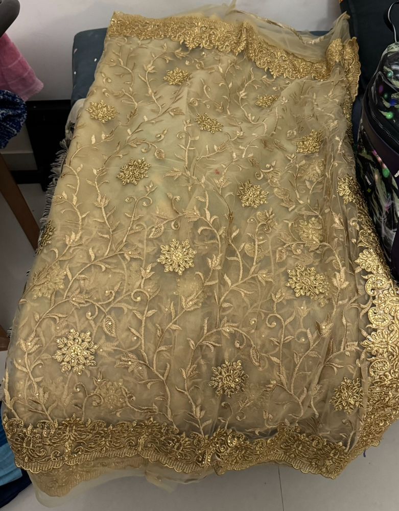 Nivah Fashion Women&#39;s Net Embroidery Stone Work Sa