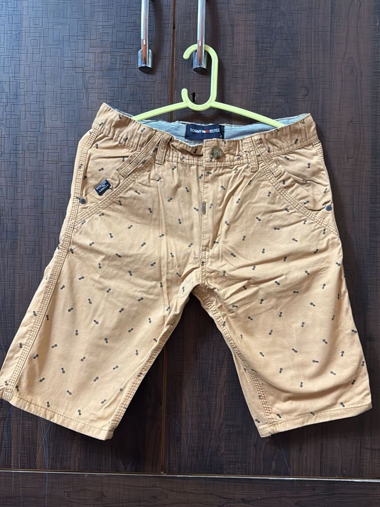 Printed Khaki Shorts