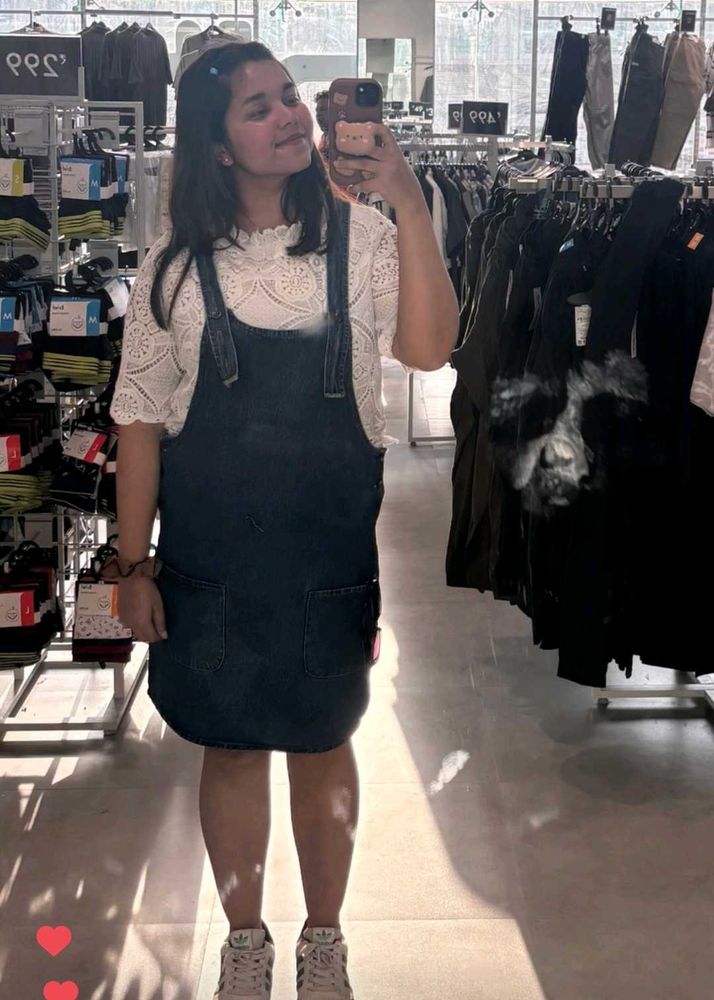 Denim Pinafore Dress