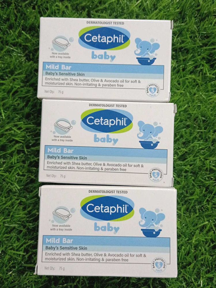 3 Cetaphil Baby Mild Bar