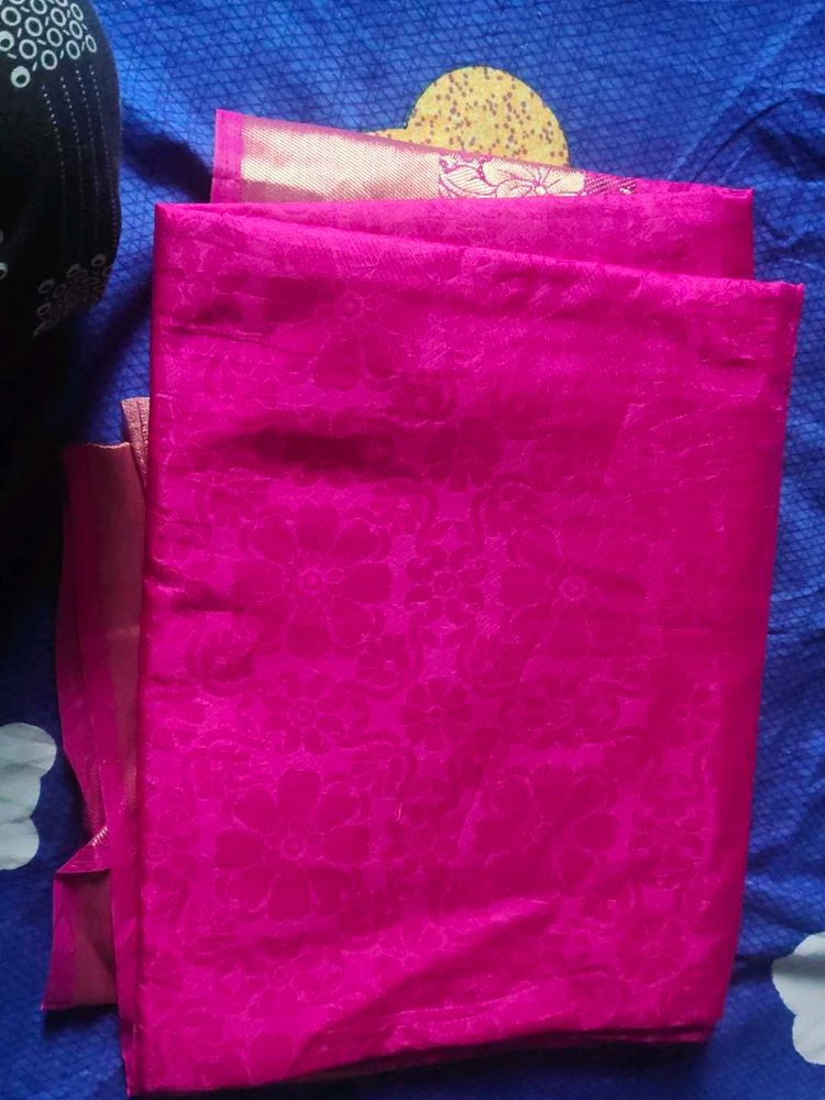 Pink Floral Saree
