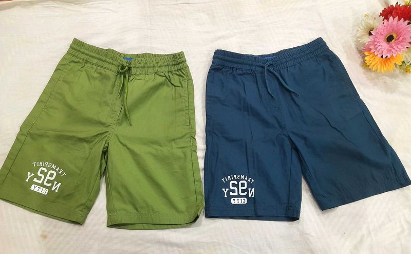 Cute Kids Cotton Shorts (Set Of Two)